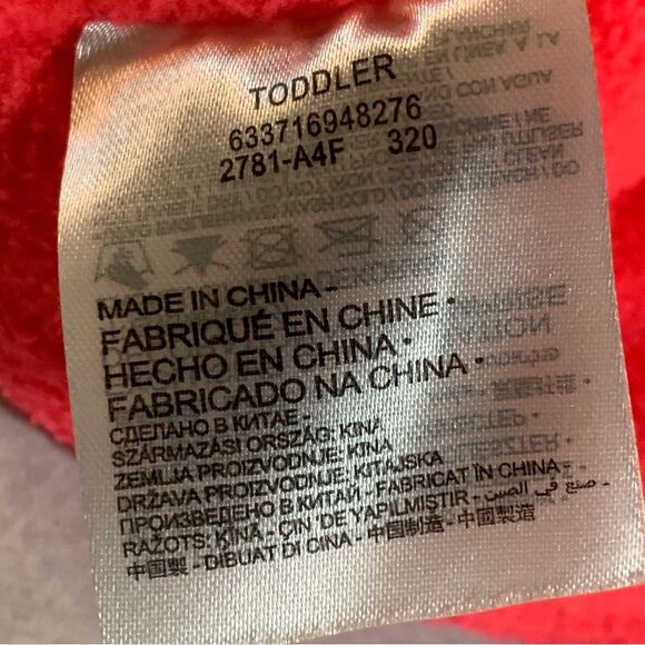 NIKE Toddler Fleece Hat Red Ear Covers Chin Strap. - Picture 5 of 6